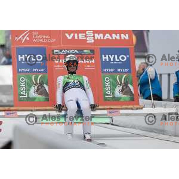 Farewell jump of Peter Prevc of Slovenia with whom he finished his competitive days at the Final of the World Cup ski jumping, Planica, Slovenia on March 23, 2024