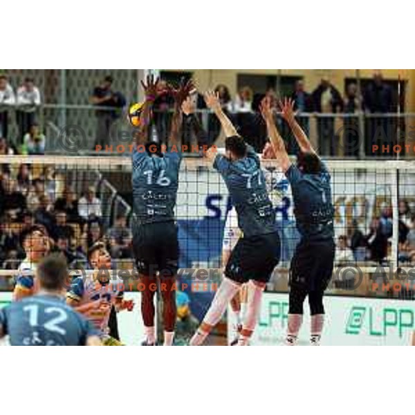 Lazaro Brunet in action in the Final of Slovenian Cup volleyball match between Calcit Volley and Maribor I Vent, Final in Koper, Slovenia on March 24, 2024