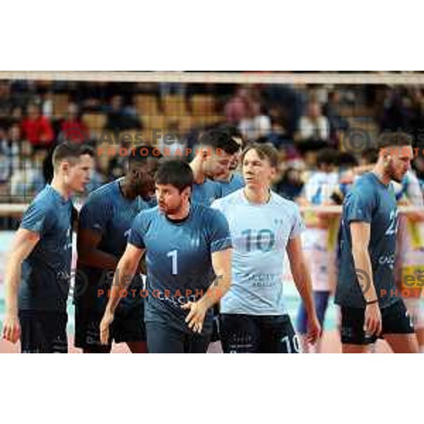 Alan Kosenina in action in the Final of Slovenian Cup volleyball match between Calcit Volley and Maribor I Vent, Final in Koper, Slovenia on March 24, 2024