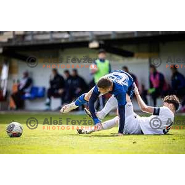 in action during UEFA Euro U19 2024 Championship qualifier football match between Slovenia and Kosovo in Lendava, Slovenia on March 26, 2024. Photo: Jure Banfi