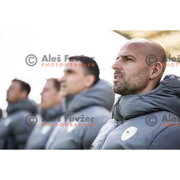 Miso Brecko, head coach of team Slovenia U19 during UEFA Euro U19 2024 Championship qualifier football match between Slovenia and Kosovo in Lendava, Slovenia on March 26, 2024. Photo: Jure Banfi