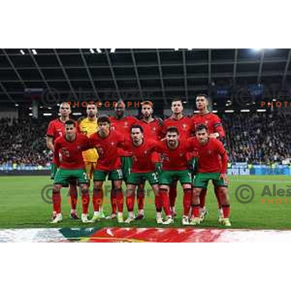 In action during friendly football match between Slovenia and Portugal in Ljubljana, Slovenia on March 26, 2024