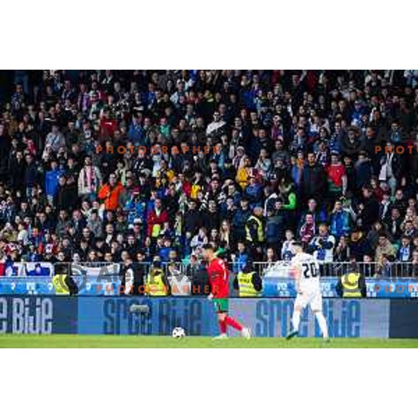 in action during Friendly football match between Slovenia and Portugal in Stadium Stozice, Slovenia on March 26, 2024. Photo: Grega Valancic