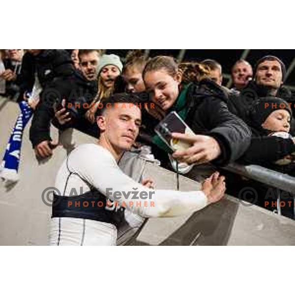 Benjamin Verbic of Slovenia in action during Friendly football match between Slovenia and Portugal in Stadium Stozice, Slovenia on March 26, 2024. Photo: Grega Valancic