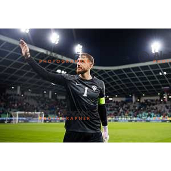 Jan Oblak of Slovenia in action during Friendly football match between Slovenia and Portugal in Stadium Stozice, Slovenia on March 26, 2024. Photo: Grega Valancic