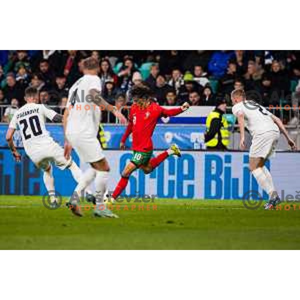 Joao Felix of Portugal in action during Friendly football match between Slovenia and Portugal in Stadium Stozice, Slovenia on March 26, 2024. Photo: Grega Valancic