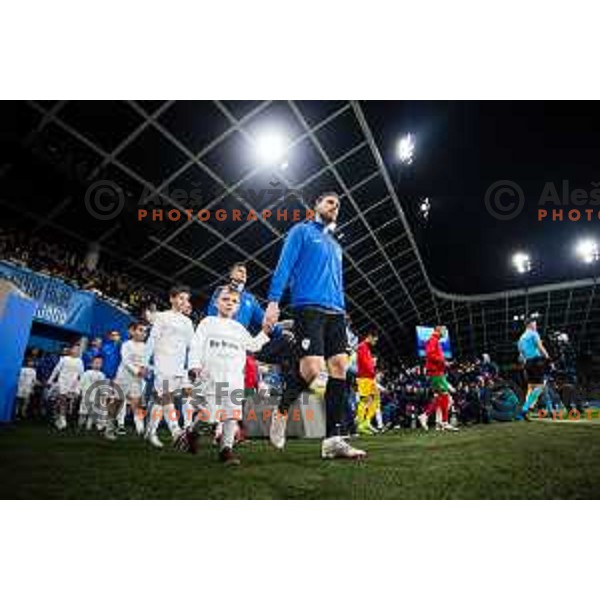 Jan Oblak of Slovenia in action during Friendly football match between Slovenia and Portugal in Stadium Stozice, Slovenia on March 26, 2024. Photo: Grega Valancic