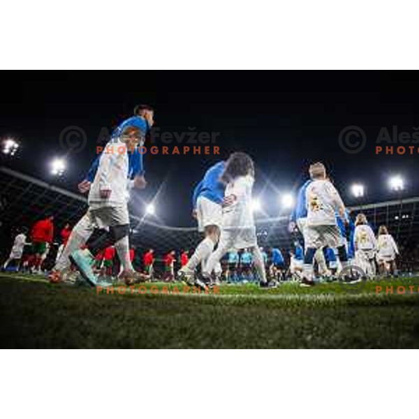 Andraz Sporar of Slovenia in action during Friendly football match between Slovenia and Portugal in Stadium Stozice, Slovenia on March 26, 2024. Photo: Grega Valancic