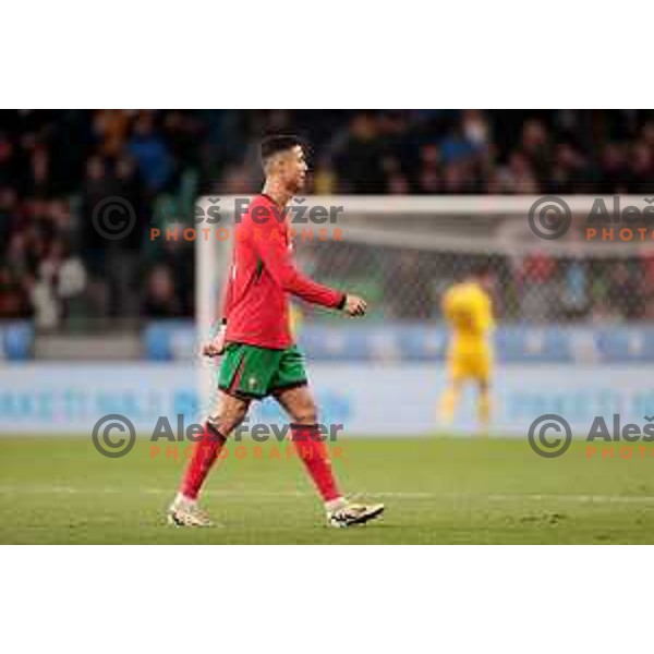 Cristiano Ronaldo of Portugal in action during a friendly football match between Slovenia and Portugal in Ljubljana, Slovenia on March 26, 2024 