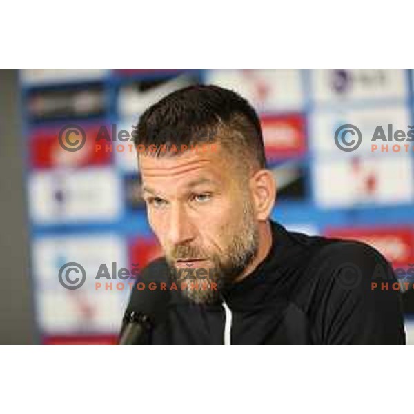 Bostjan Cesar, assistant coach of Slovenia during press conference after a friendly football match between Slovenia and Portugal in Ljubljana, Slovenia on March 26, 2024