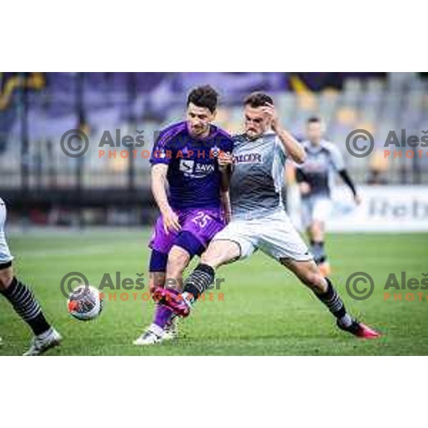Sven Sostaric Karic in action during Prva liga Telemach football match between Maribor and Radomlje in Ljudski vrt, Maribor, Slovenia on March 29, 2024. Photo: Jure Banfi