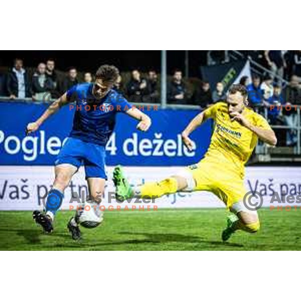 in action during 2.SNL football match between Nafta 1903 and Beltinci Klima Tratnjek in Sportni park Lendava, Slovenia on March 30, 2024. Photo: Jure Banfi