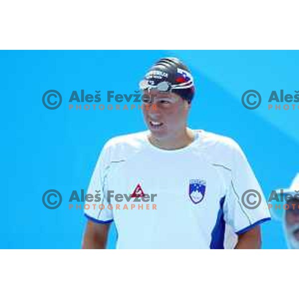 Anja Carman of Slovenia swims at Athens 2004 Summers Olympic games on August 14, 2004