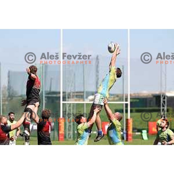 Rugby match between Slovenia and Austria in Ljubljana, Slovenia on April 13, 2024