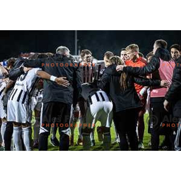 Zan Trontelj prior to penalty shoot during Slovenian cup 2023/2024 semi final football match between Mura and Rogaska in Fazanerija, Murska Sobota, Slovenia on April 25, 2024. Photo: Jure Banfi