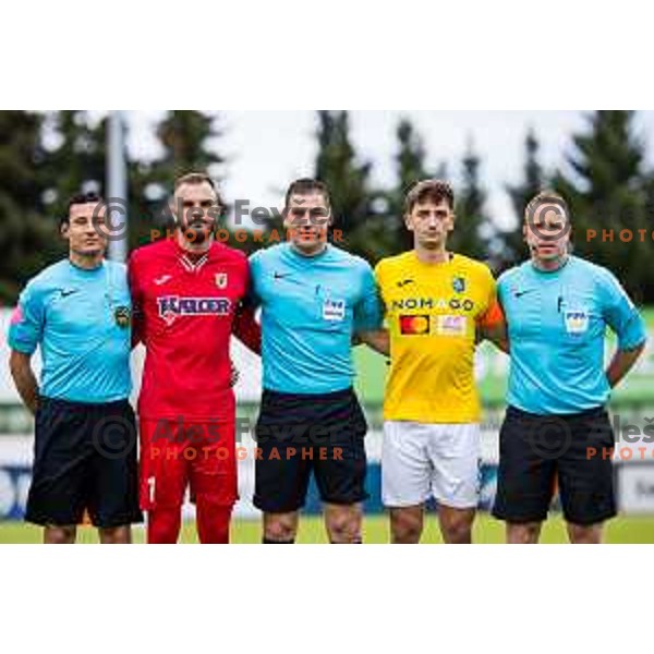 in action during Prva liga Telemach 2023/2024 football match between Bravo Kostel and Radomlje in Ljubljana, Slovenia on April 27, 2024