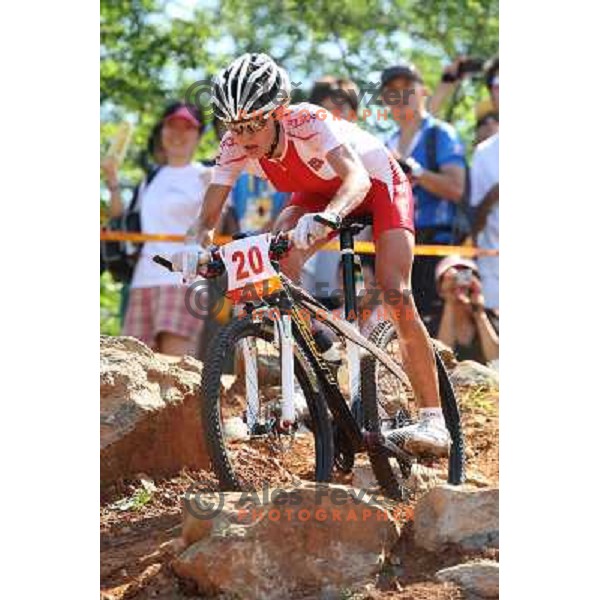 Maja Wloszczowska (POL) finished second at women\'s cross-country mountain bike race at Olympic games in Beijing, China 23.8.2008 