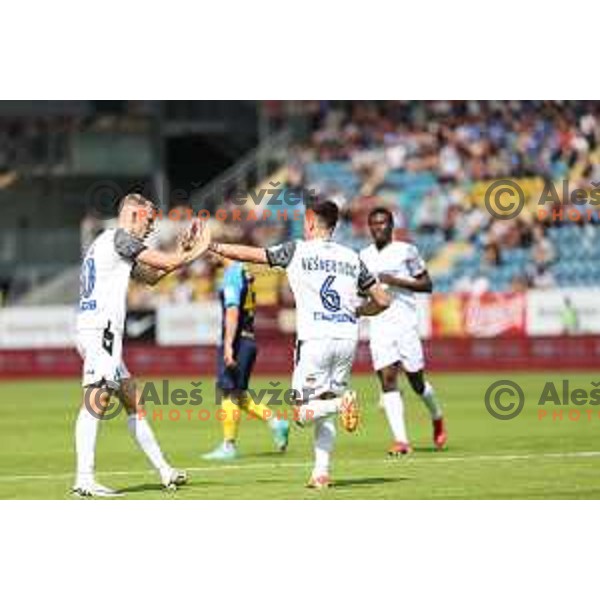 during Prva liga Telemach 2023/2024 football match between Celje and Koper in Celje, Slovenia on May 12, 2024
