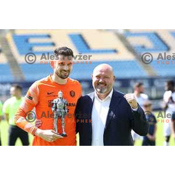 during Prva liga Telemach 2023/2024 football match between Celje and Koper in Celje, Slovenia on May 12, 2024