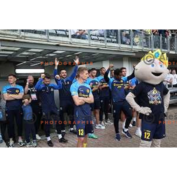 Players of NK Celje celebrate National Title Prva liga Telemach 2023/2024 in Celje, Slovenia on May 12, 2024