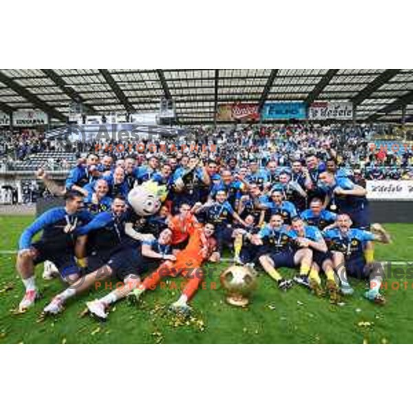 Players of NK Celje celebrate National Title Prva liga Telemach 2023/2024 in Celje, Slovenia on May 12, 2024