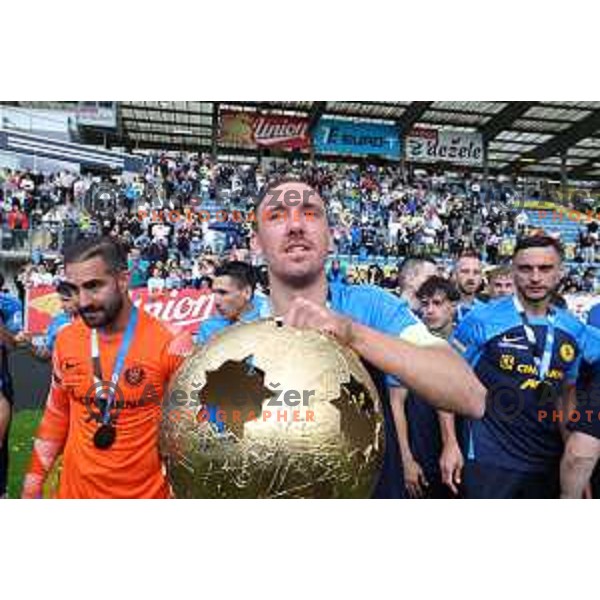 Players of NK Celje celebrate National Title Prva liga Telemach 2023/2024 in Celje, Slovenia on May 12, 2024