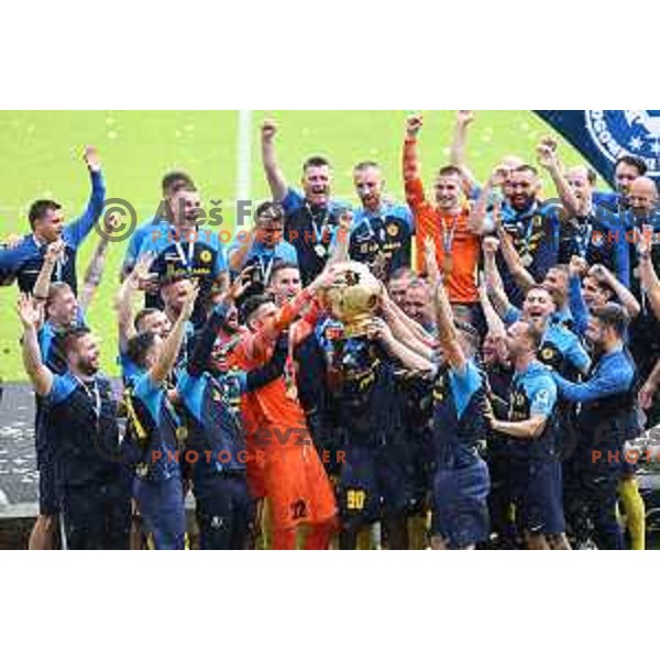 Players of NK Celje celebrate National Title Prva liga Telemach 2023/2024 in Celje, Slovenia on May 12, 2024