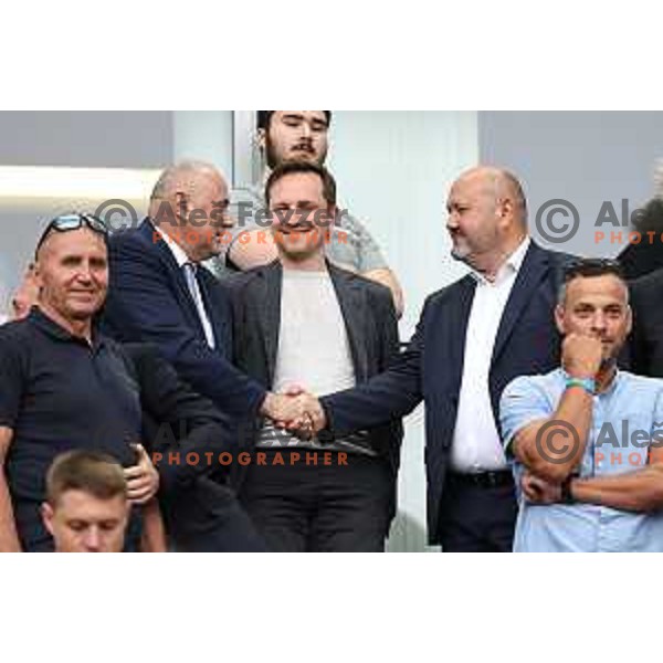 Players of NK Celje celebrate National Title Prva liga Telemach 2023/2024 in Celje, Slovenia on May 12, 2024