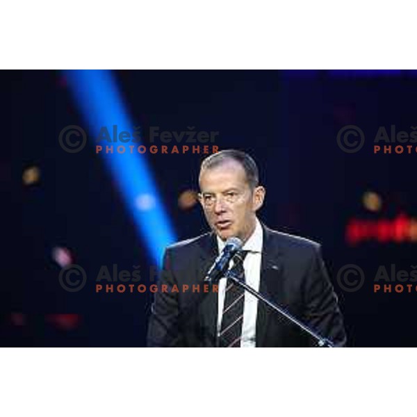 Enzo Smrekar during The Night of the Champions, Slovenia Ski Federation Annual event in Ljubljana, Slovenia on May 15, 2024