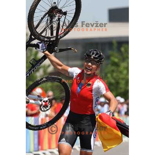 Sabine Spitz (GER) winner of women\'s cross-country mountain bike race at Olympic games in Beijing, China 23.8.2008 