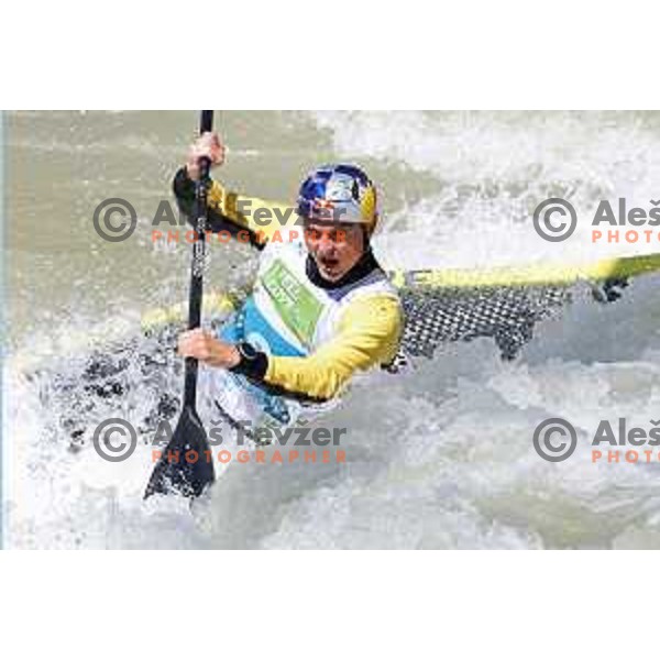 Peter Kauzer (SLO) competes in Men\'s Kayak Slalom at ECA European Championships in Tacen, Slovenia on May 18, 2024