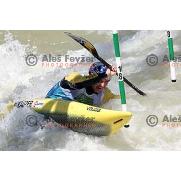 Peter Kauzer (SLO) competes in Men\'s Kayak Slalom at ECA European Championships in Tacen, Slovenia on May 18, 2024