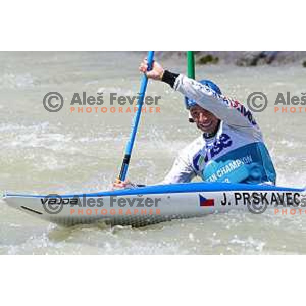 Peter Kauzer (SLO) competes in Men\'s Kayak Slalom at ECA European Championships in Tacen, Slovenia on May 18, 2024