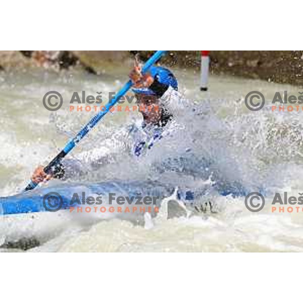Peter Kauzer (SLO) competes in Men\'s Kayak Slalom at ECA European Championships in Tacen, Slovenia on May 18, 2024
