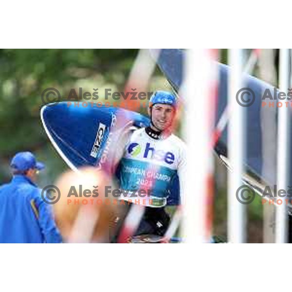Peter Kauzer (SLO) competes in Men\'s Kayak Slalom at ECA European Championships in Tacen, Slovenia on May 18, 2024