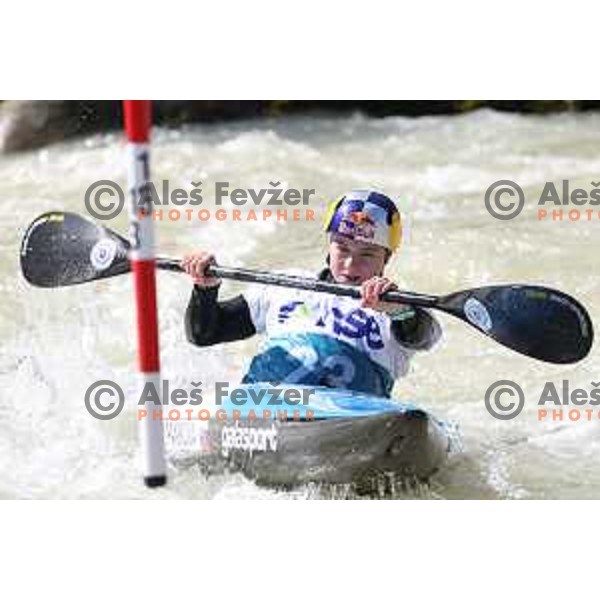 Zuzana Pankova (SVK) competes in Women\'s Kayak Slalom at ECA European Championships in Tacen, Slovenia on May 18, 2024 