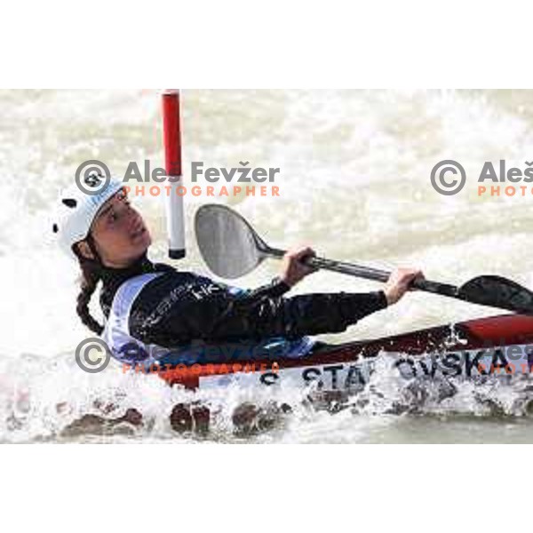 Sona Stanovska (SVK) competes in Women\'s Kayak Slalom at ECA European Championships in Tacen, Slovenia on May 18, 2024