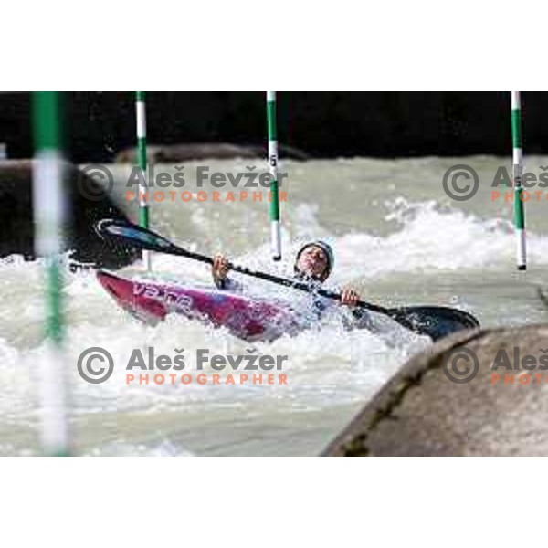 Ajda Novak (SLO) competes in Women\'s Kayak Slalom at ECA European Championships in Tacen, Slovenia on May 18, 2024