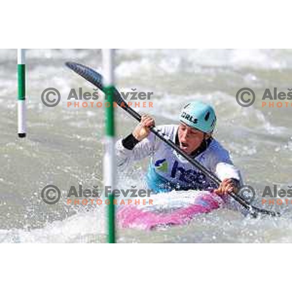 Ajda Novak (SLO) competes in Women\'s Kayak Slalom at ECA European Championships in Tacen, Slovenia on May 18, 2024