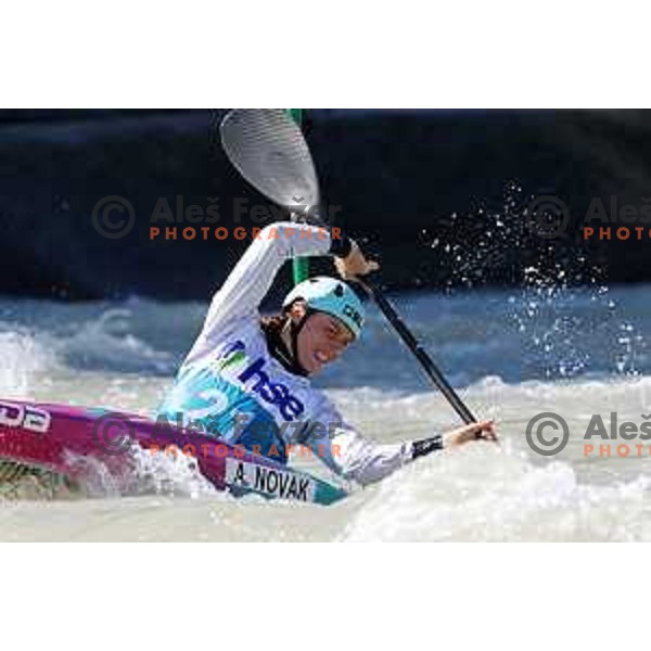 Ajda Novak (SLO) competes in Women\'s Kayak Slalom at ECA European Championships in Tacen, Slovenia on May 18, 2024