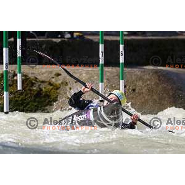Eva Alina Hocevar (SLO) competes in Women\'s Kayak Slalom at ECA European Championships in Tacen, Slovenia on May 18, 2024