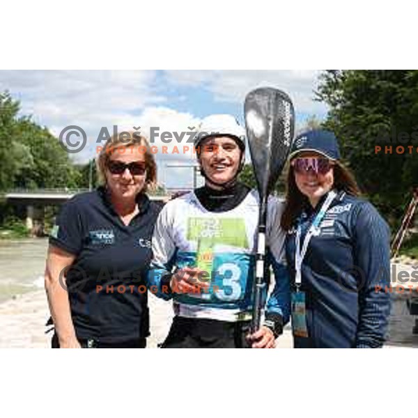 Ziga Lin Hocevar (SLO) competes in Men\'s Kayak Slalom at ECA European Championships in Tacen, Slovenia on May 18, 2024