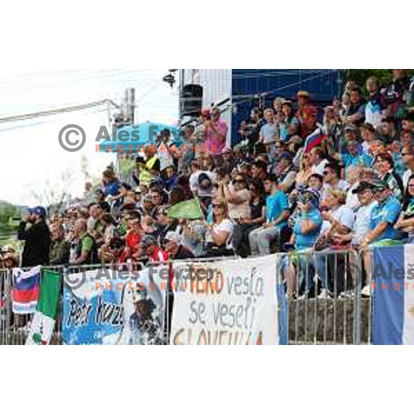 Fans at Women\'s Kayak Slalom at ECA European Championships in Tacen, Slovenia on May 18, 2024 