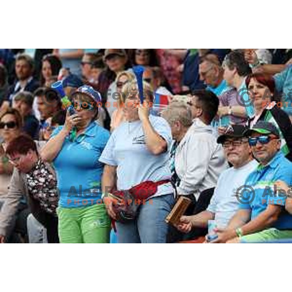 Fans at Women\'s Kayak Slalom at ECA European Championships in Tacen, Slovenia on May 18, 2024 