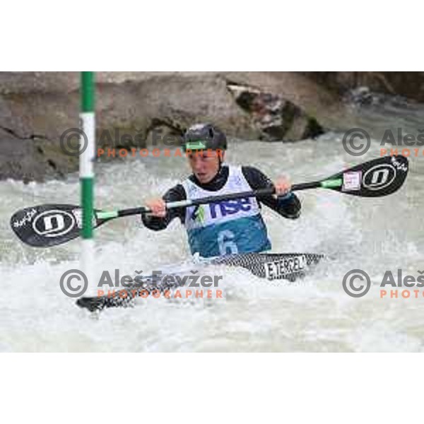 Eva Tercelj (SLO) competes in Women’s Kayak Slalom at ECA European Championships in Tacen, Ljubljana, Slovenia on May 18, 2024