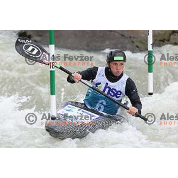 Eva Tercelj (SLO) competes in Women’s Kayak Slalom at ECA European Championships in Tacen, Ljubljana, Slovenia on May 18, 2024