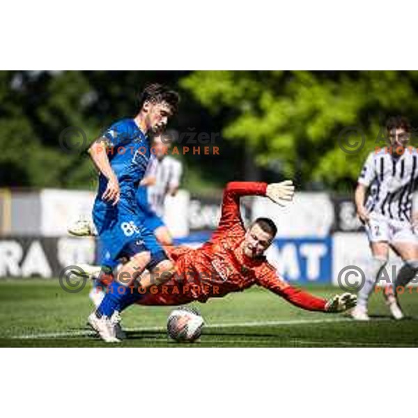 in action during Prva liga Telemach football match between Mura and Rogaska in Fazanerija, Murska Sobota, Slovenia on May 18, 2024. Photo: Jure Banfi