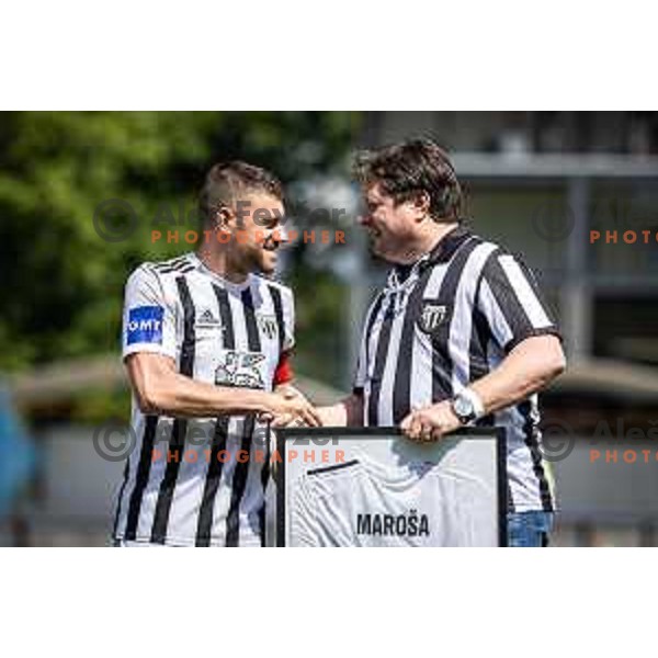 in action during Prva liga Telemach football match between Mura and Rogaska in Fazanerija, Murska Sobota, Slovenia on May 18, 2024. Photo: Jure Banfi