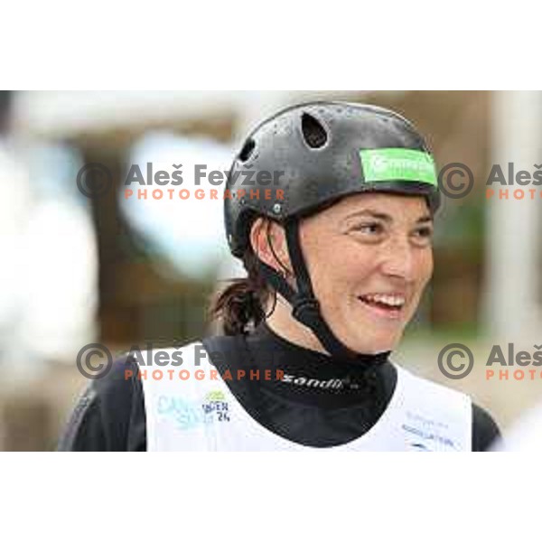 Eva Tercelj (SLO) competes in Women’s Kayak Slalom at ECA European Championships in Tacen, Ljubljana, Slovenia on May 18, 2024