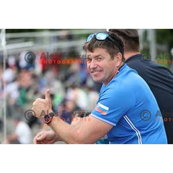 Simon Hocevar, father of Ziga Lin Hocevar (SLO) who competes in Men’s Kayak Slalom at ECA European Championships in Tacen, Ljubljana, Slovenia on May 18, 2024